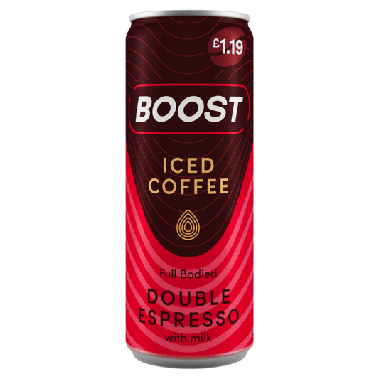 Boost Double Espresso with Milk Iced Coffee 250ml - UK Food & Drink - 5056079901385