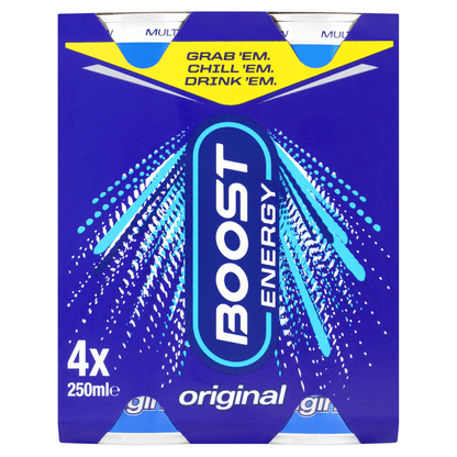 Boost Energy Original Fridge Pack 4 x 250ml - UK Food & Drink - 5056079900289