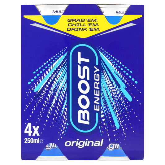 Boost Energy Original Fridge Pack 4 x 250ml - UK Food & Drink - 5056079900289