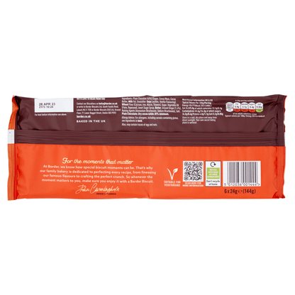 Border Dark Chocolate Ginger Bars 6 x 24g (144g) - UK Food & Drink - 5012036001444