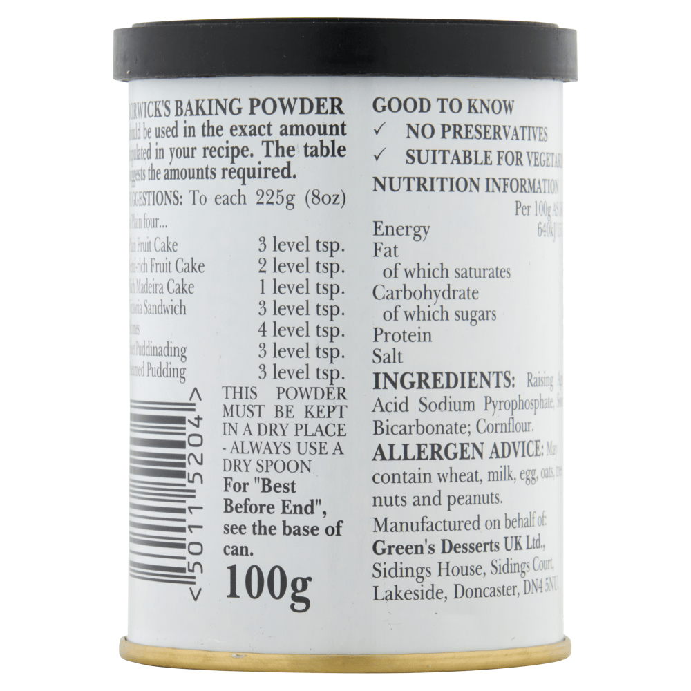 Borwick's Baking Powder 100g - UK Food & Drink - 50115204