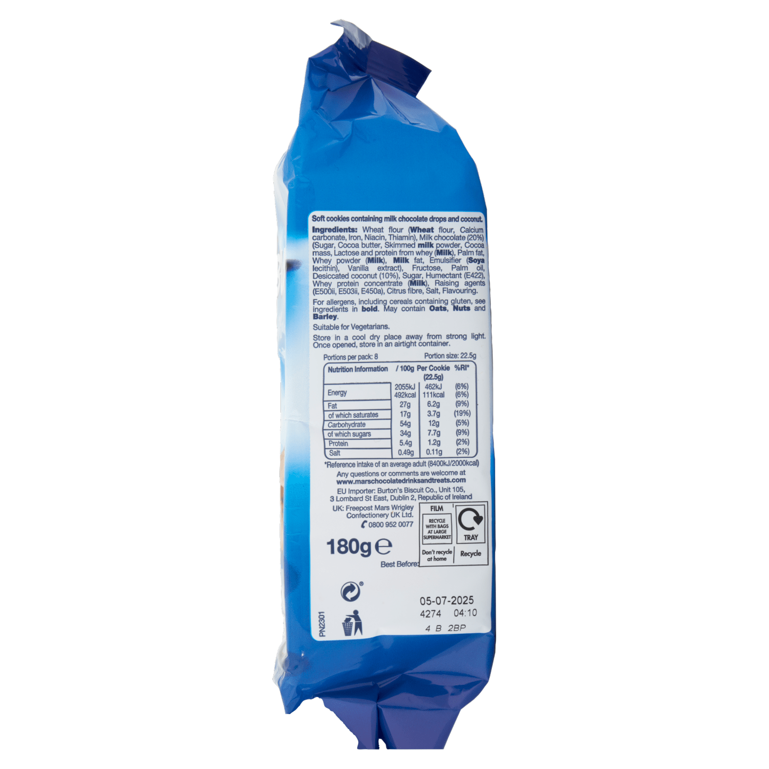 Bounty Soft Baked Cookies 180g - UK Food & Drink - 5060402904752