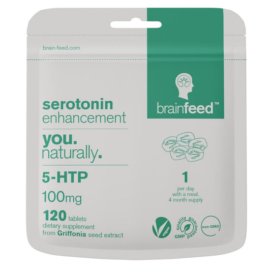 Brain Feed Serotonin Enhancement 5HTP 60 - UK Food & Drink - 700461678731