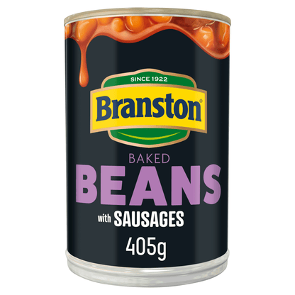 Branston Baked Beans with Sausages 405g - UK Food & Drink - 5000232902184