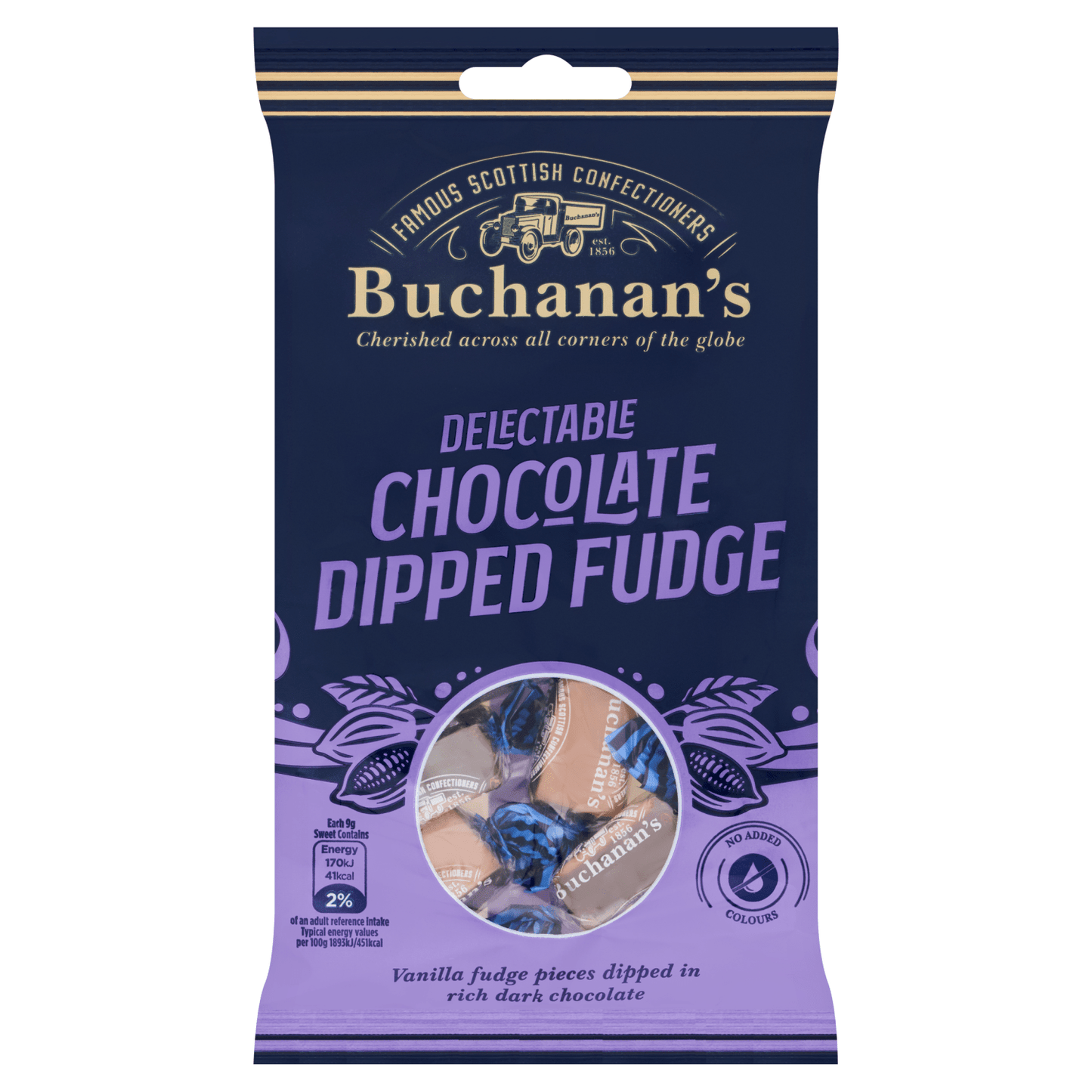 Buchanan's Delectable Chocolate Dipped Fudge 120g - UK Food & Drink - 5017375067366