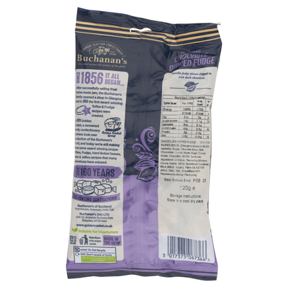 Buchanan's Delectable Chocolate Dipped Fudge 120g - UK Food & Drink - 5017375067366