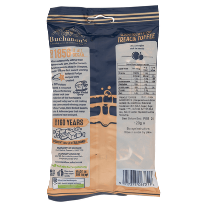 Buchanan's Scrumptiously Sticky Treacle Toffee 120g - UK Food & Drink - 5017375067311