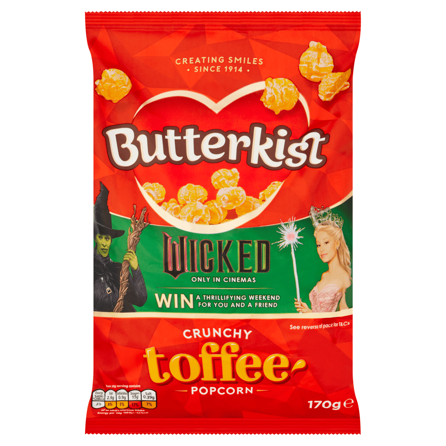 Butterkist Crunchy Toffee Popcorn 170g - UK Food & Drink - 5000237126875