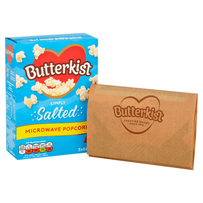 Butterkist Simply Salted Microwave Popcorn 3 x 60g - UK Food & Drink - 5000237129739