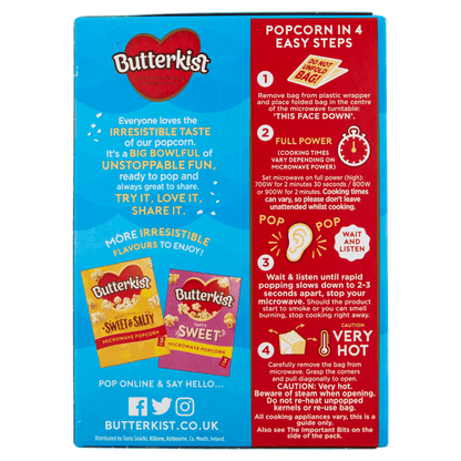 Butterkist Simply Salted Microwave Popcorn 3 x 60g - UK Food & Drink - 5000237129739