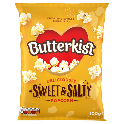 Butterkist Sweet & Salty Popcorn 100g - UK Food & Drink - 5000237126820