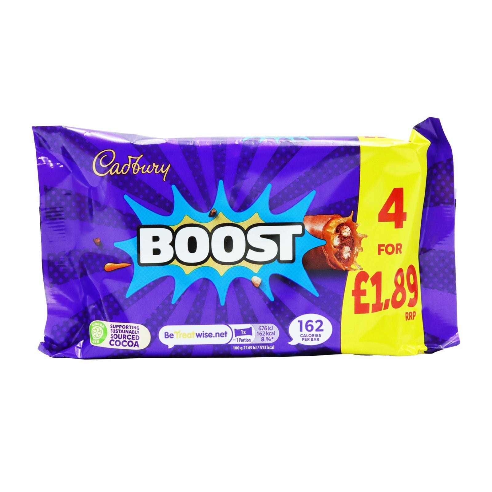 Cadbury Boost Chocolate Bar 126 Gr - UK Food & Drink - 7622202276491