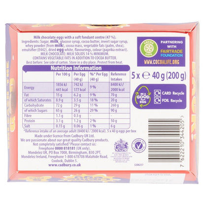 Cadbury Creme Egg 5 x 40g (200g) - UK Food & Drink - 7622210344205