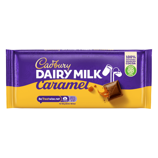 Cadbury Dairy Milk Caramel Chocolate Bar 120 Gr - UK Food & Drink - 7622300737931