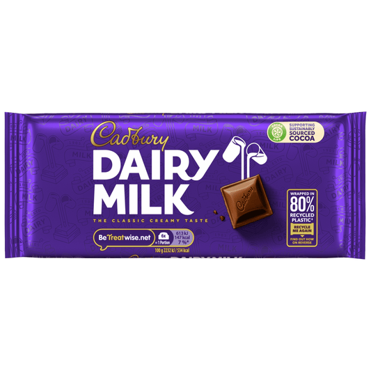 Cadbury Dairy Milk Chocolate Bar 110 Gr - UK Food & Drink - 7622300845759