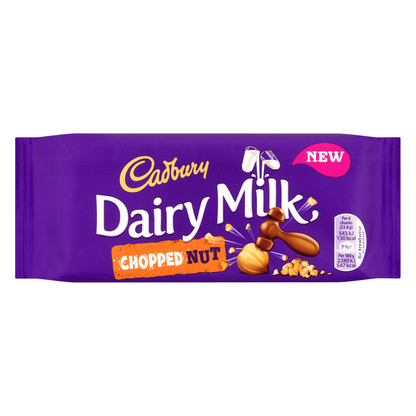 Cadbury Dairy Milk Chopped Nut Chocolate 95 Gr - UK Food & Drink - 7622210644466