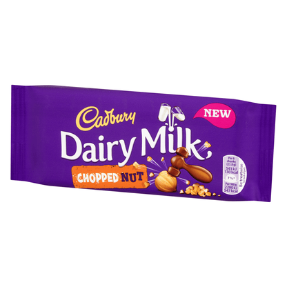 Cadbury Dairy Milk Chopped Nut Chocolate 95 Gr - UK Food & Drink - 7622210644466