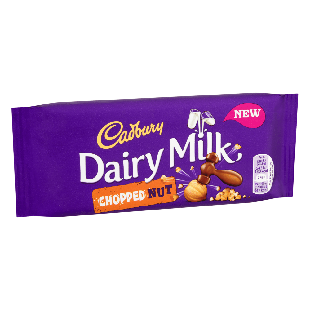 Cadbury Dairy Milk Chopped Nut Chocolate 95 Gr - UK Food & Drink - 7622210644466