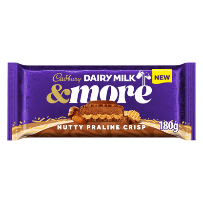 Cadbury Dairy Milk Crispy Chocolate Tablet 180g - UK Food & Drink - 7622202025693
