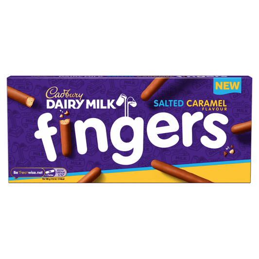 Cadbury Dairy Milk Fingers Salted Caramel Flavour 114g - UK Food & Drink - 7622201765804