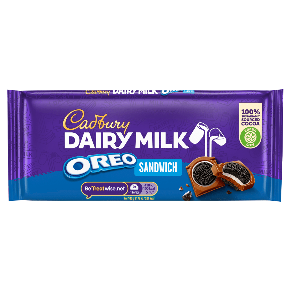 Cadbury Dairy Milk Oreo Sandwich 96g - UK Food & Drink - 7622210949813