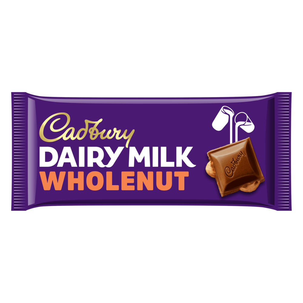 Cadbury Dairy Milk Wholenut Chocolate Bar 180 Gr - UK Food & Drink - 7622201149574