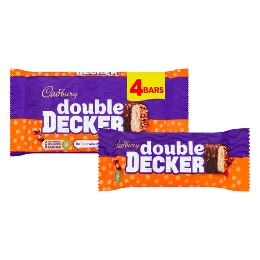 Cadbury Double Decker Chocolate Bar 149.2 Gr - UK Food & Drink - 7622201438630