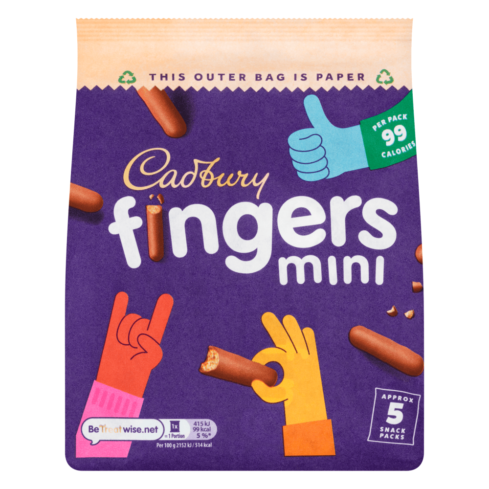 Cadbury Fingers Biscuits 96.5 Gr - UK Food & Drink - 7622202050763