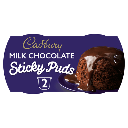 Cadbury Milk Chocolate Sticky Puds 2 x 95g - UK Food & Drink - 5000221508724