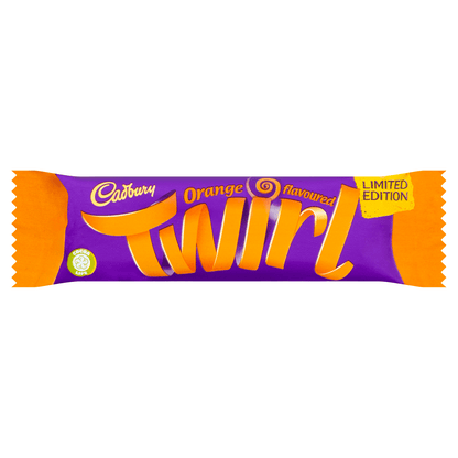 Cadbury Twirl Orange Chocolate Bar 43g - UK Food & Drink - 7622210664242