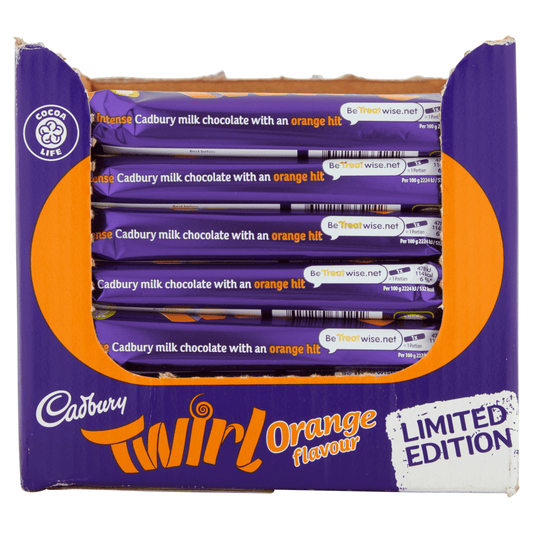 Cadbury Twirl Orange Chocolate Bar 43g - UK Food & Drink - 7622210664242