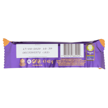 Cadbury Twirl Orange Chocolate Bar 43g - UK Food & Drink - 7622210664242