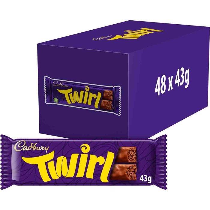 Cadbury Twirl Twin Bar 43g - UK Food & Drink - 50312719