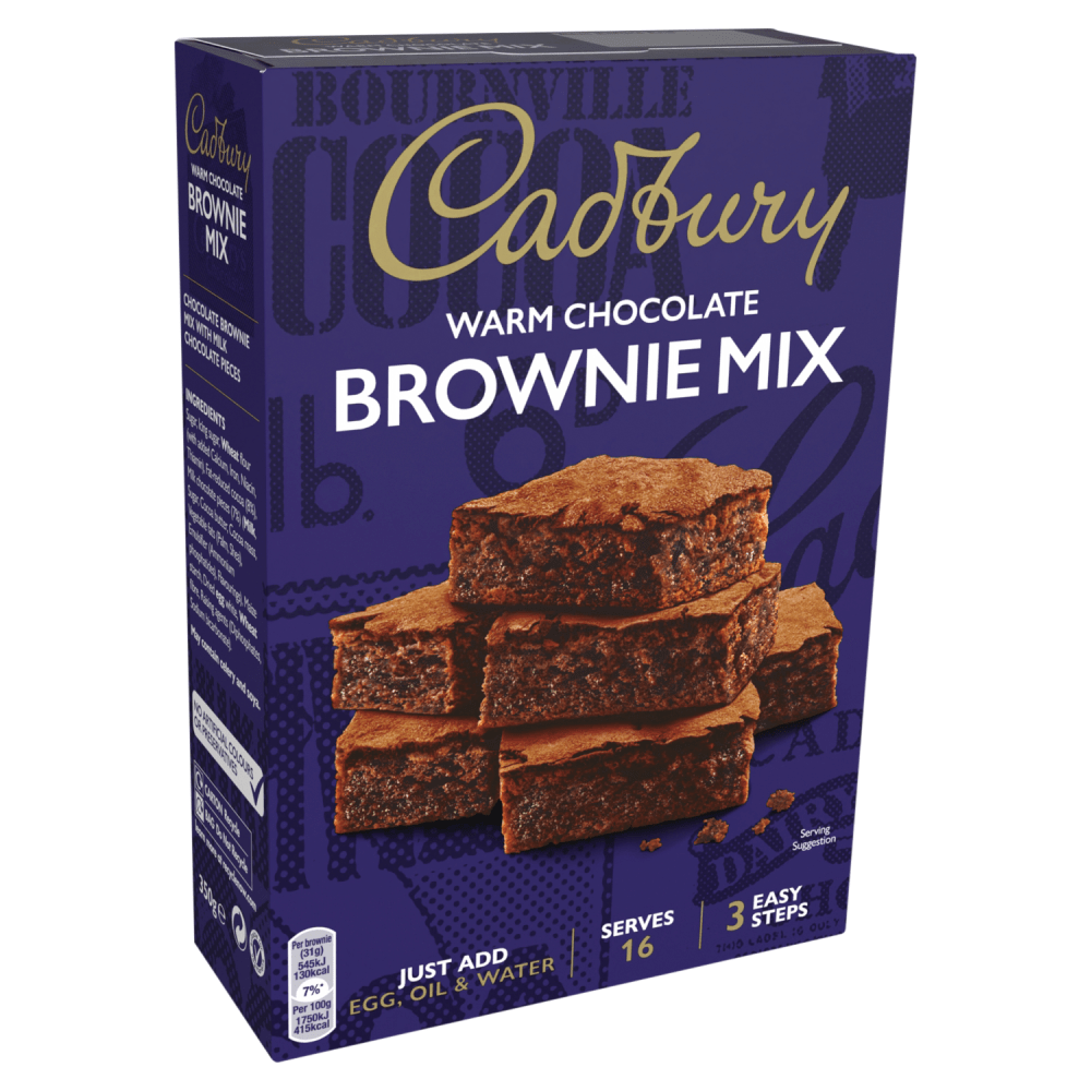 Cadbury Warm Chocolate Brownie Mix 350g - UK Food & Drink - 5000221604051