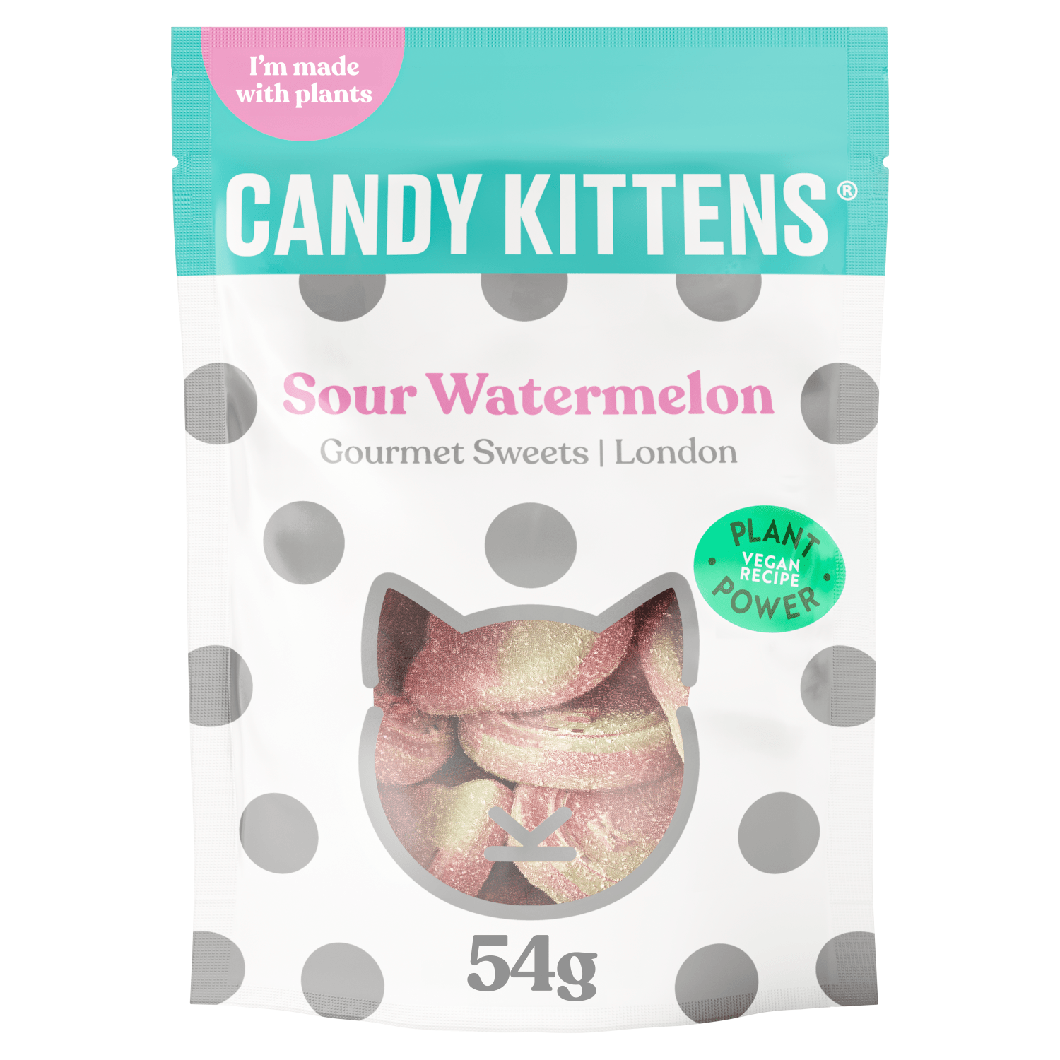 Candy Kittens Sour Watermelon Gourmet Sweets 54g - UK Food & Drink - 5060384261119