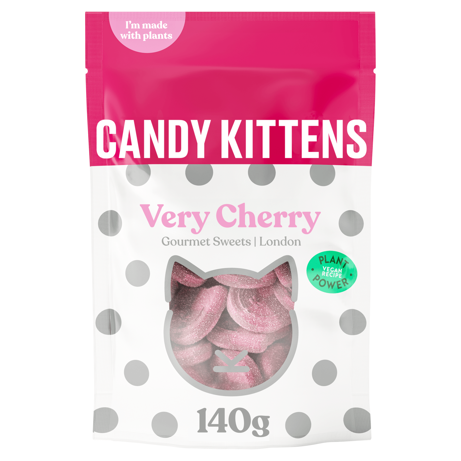 Candy Kittens Very Cherry Gourmet Sweets 140g - UK Food & Drink - 5060384262932