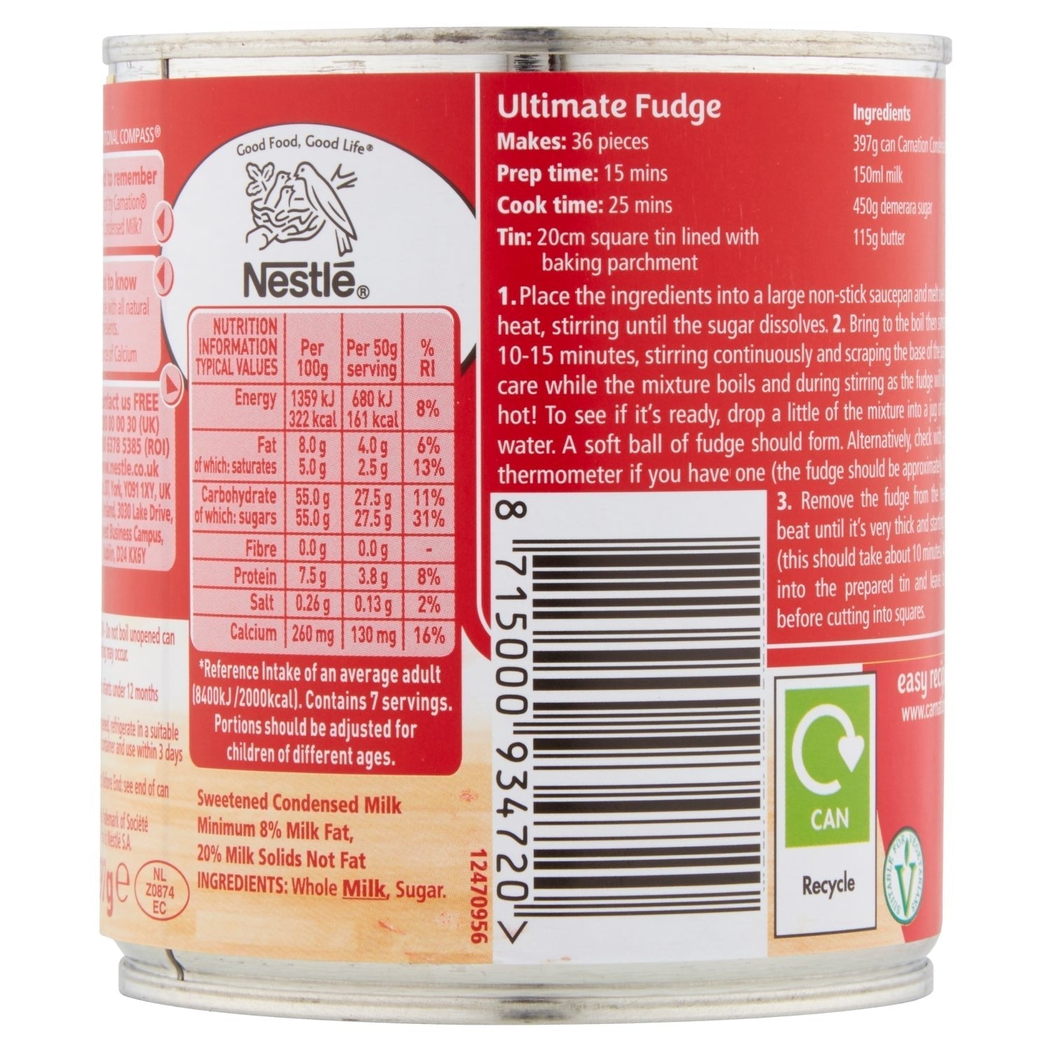 Carnation Condensed Milk Tin 397g - UK Food & Drink - 8715000934720