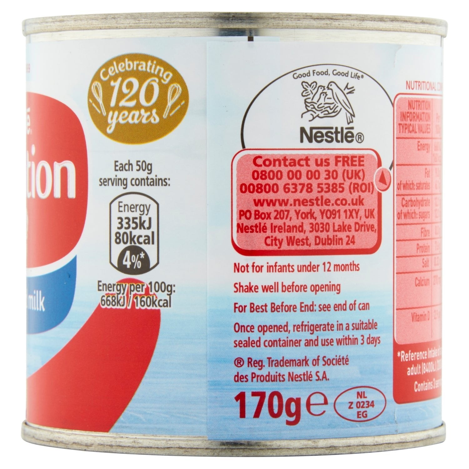 Carnation Evaporated Milk 170g - UK Food & Drink - 5010346000003