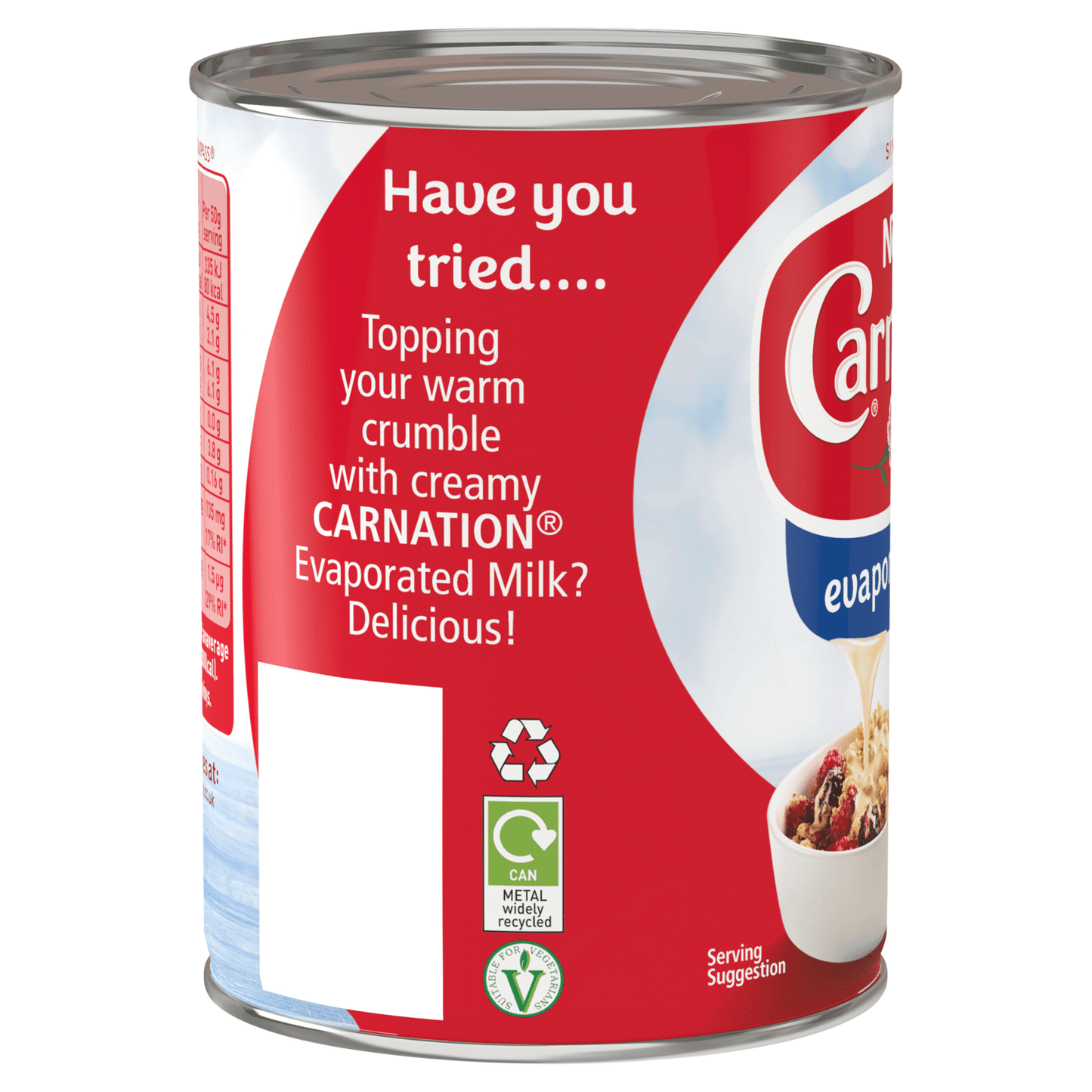 Carnation Evaporated Milk Tin 410g - UK Food & Drink - 5010346000010