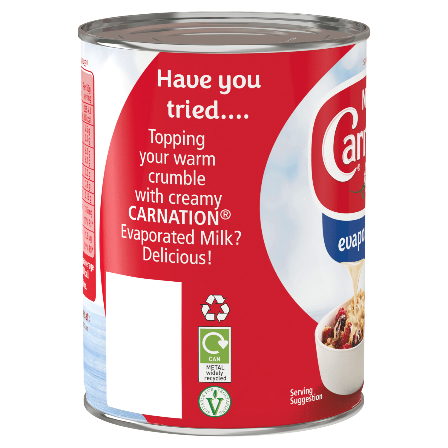 Carnation Evaporated Milk Tin 410g - UK Food & Drink - 5010346000010