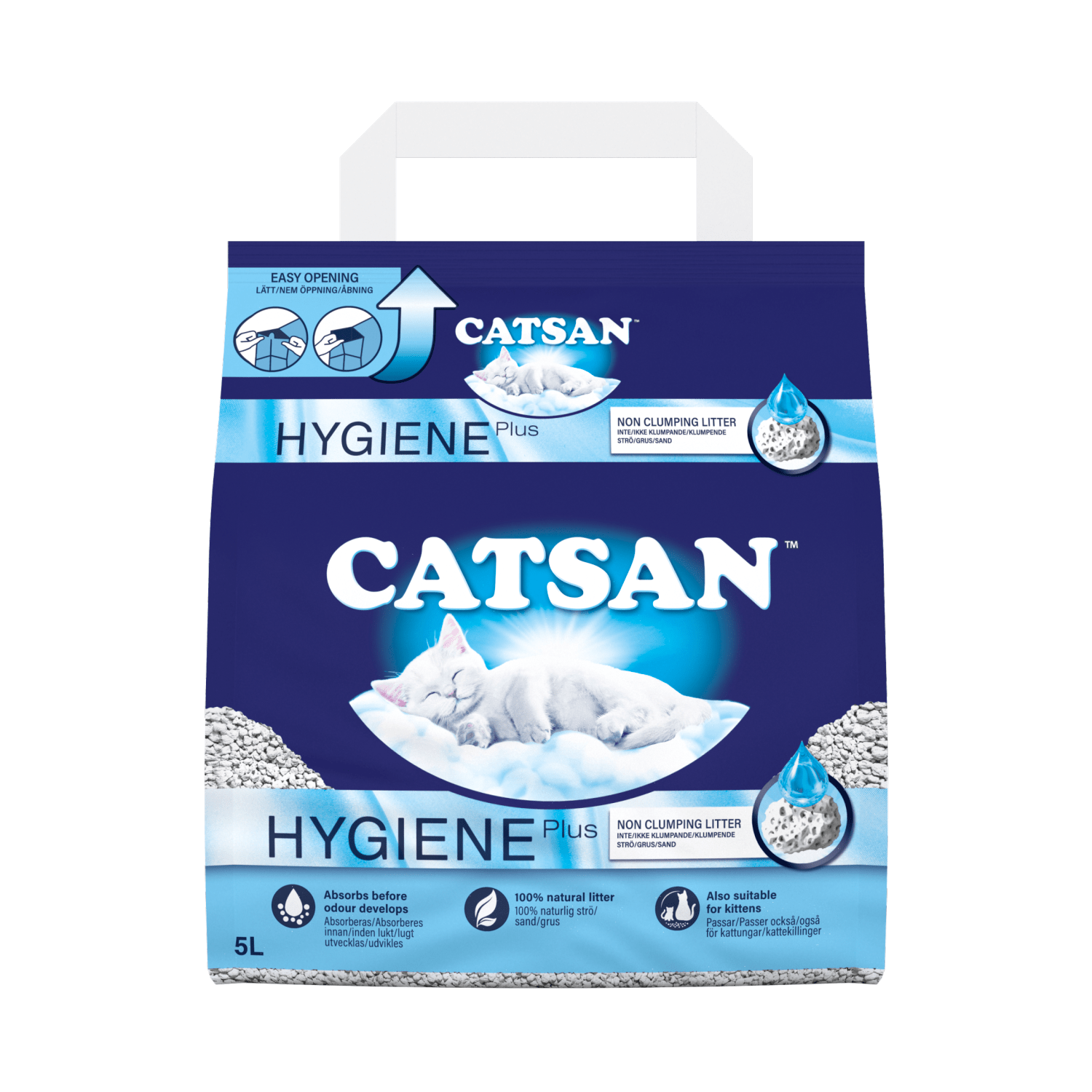 Catsan Hygiene Non - Clumping Odour Control Cat Litter 5L - UK Food & Drink - 4008429082986