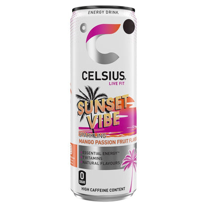 Celsius Live Fit Sunset Vibe Mango Passionfruit 355ml - UK Food & Drink - 6430056289809