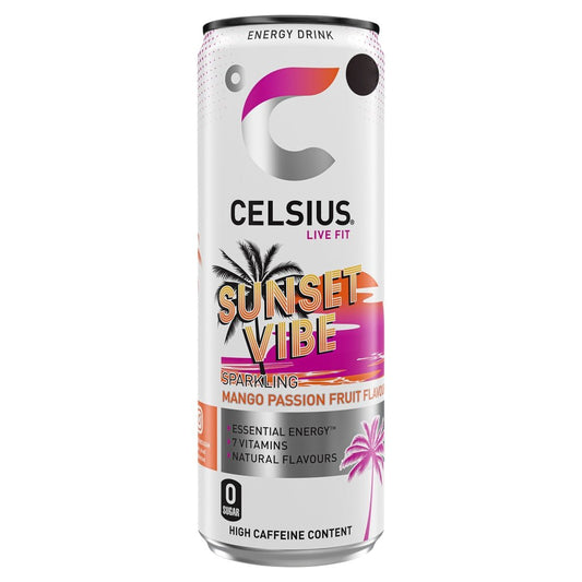 Celsius Live Fit Sunset Vibe Mango Passionfruit 355ml - UK Food & Drink - 6430056289809