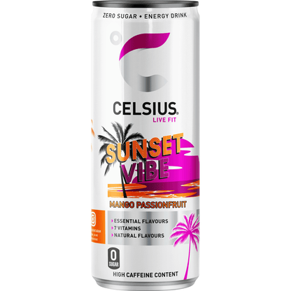 Celsius Sunset Vibe Energy Drink 355ml - UK Food & Drink - 6430056289595