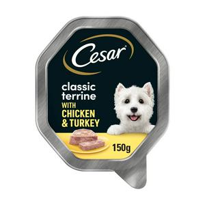 Cesar Classic Terrine Dog Food Tray Chicken & Turkey in Loaf 150g - UK Food & Drink - 4008429138232