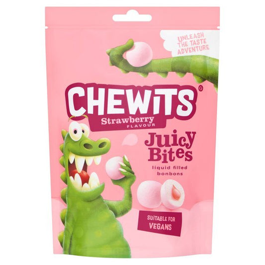 Chewits Strawberry Flavour Juicy Bites 115g - UK Food & Drink - 5060072652236