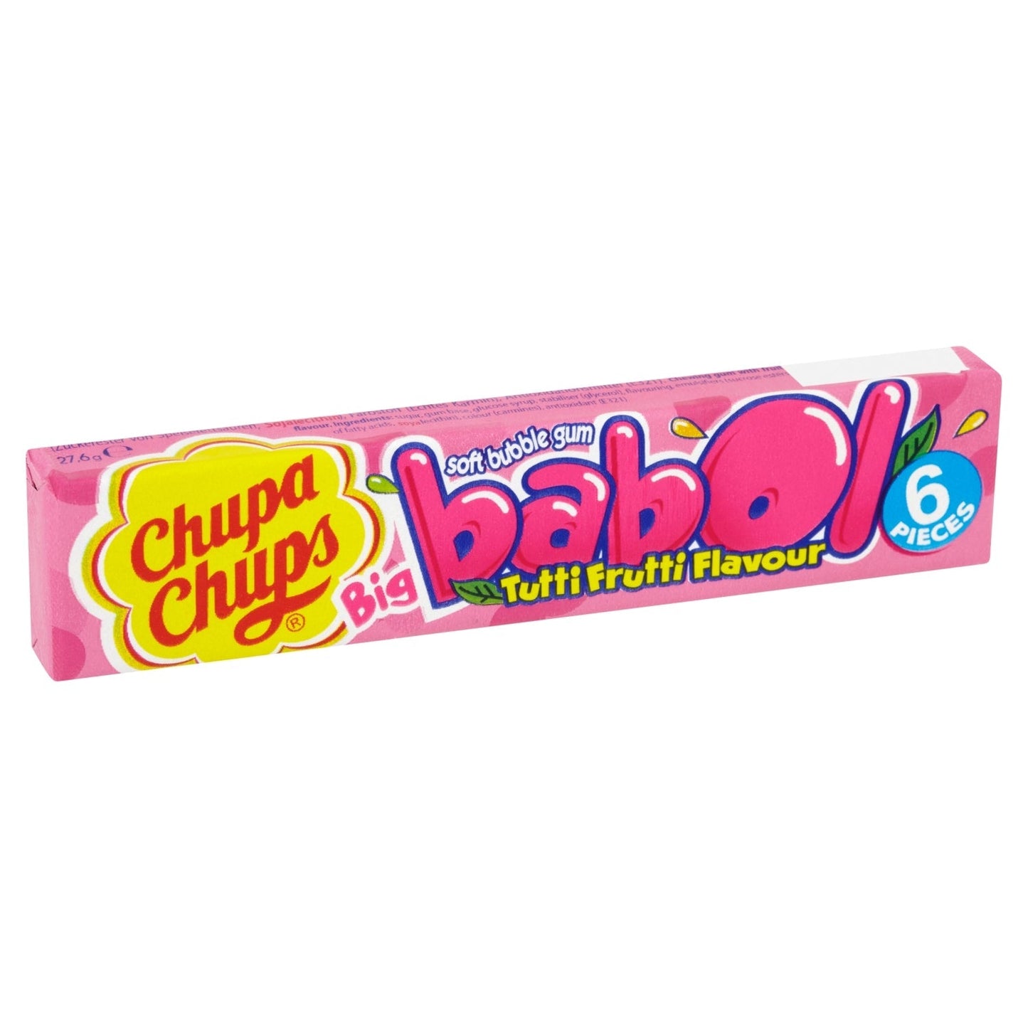 Chupa Chups Big Babol Tutti Frutti Flavour Soft Bubble Gum - 27.6g / 6 Pieces - UK Food & Drink - 80759096