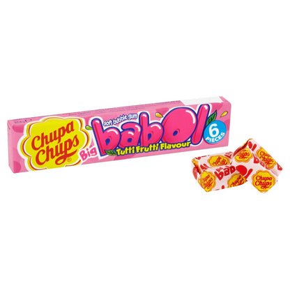 Chupa Chups Big Babol Tutti Frutti Flavour Soft Bubble Gum - 27.6g / 6 Pieces - UK Food & Drink - 80759096