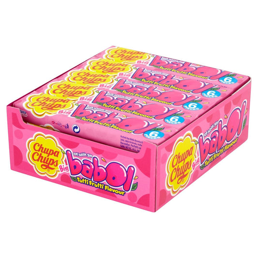 Chupa Chups Big Babol Tutti Frutti Flavour Soft Bubble Gum - 27.6g / 6 Pieces - UK Food & Drink - 80759096