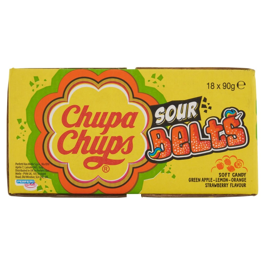 Chupa Chups Mixed Sour Belts - UK Food & Drink - 8003440927311